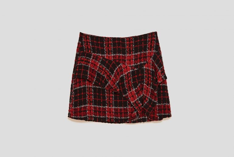 Jupe à carreaux Zara
