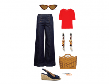 La Grande Mode - Idée look pantalon à ponts - Printemps 2018