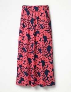 Jupe Longue Maxi Boden Femme - Taille UK 10 - Bleu Rayé - Viscose élasthanne