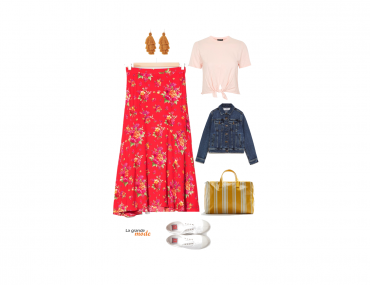 La Grande Mode - Idée look jupe fleurie - Tendance mode printemps 2018