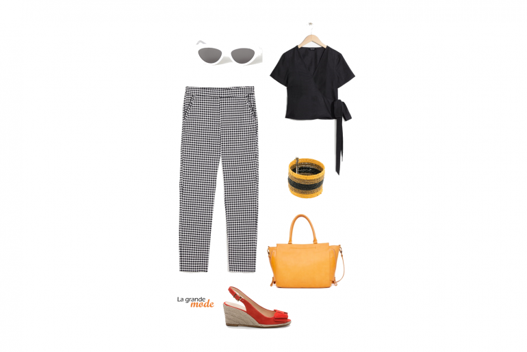 La Grande Mode - Idée look pantalon vichy - Tendance mode printemps été 2018