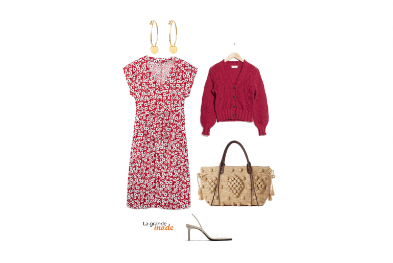 Idée look robe fleurie pour citadine fashion La Grande Mode - Idée look robe fleurie - Tendance mode printemps été 2018