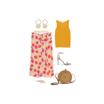 La Grande Mode - Idée look jupe fleurie & panier rond - Tendance mode printemps été 2018