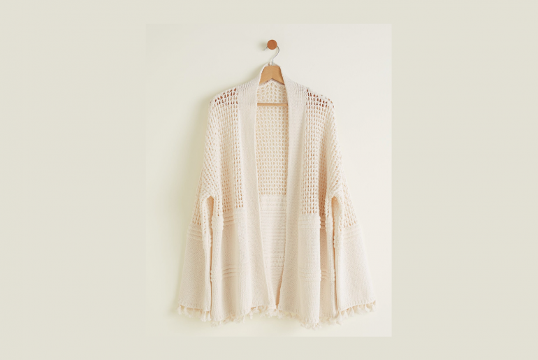 Cardigan en maille ajourée Mango