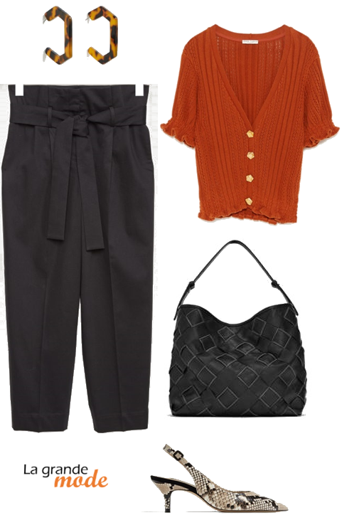 La Grande Mode - Idée look pantalon paper bag - Tendance mode automne hiver 2018