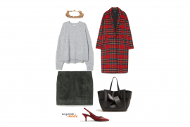 La Grande Mode - Idée look manteau tartan - Tendances mode automne hiver 2018