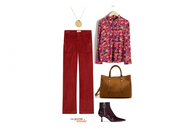 Pantalon velours : l’incontournable de cet automne La Grande Mode - Idée look avec un pantalon velours - Tendance mode Automne Hiver 2019