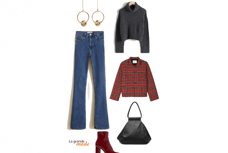 Tartan : je t’aimais, je t’aime et je t’aimerai. La Grande Mode - Idée look avec une veste tartan - Tendance Mode Automne Hiver 2018