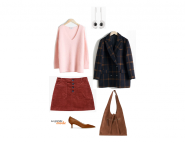 La Grande Mode - Idée look avec une jupe velours - Tendance Mode Automne Hiver 2018