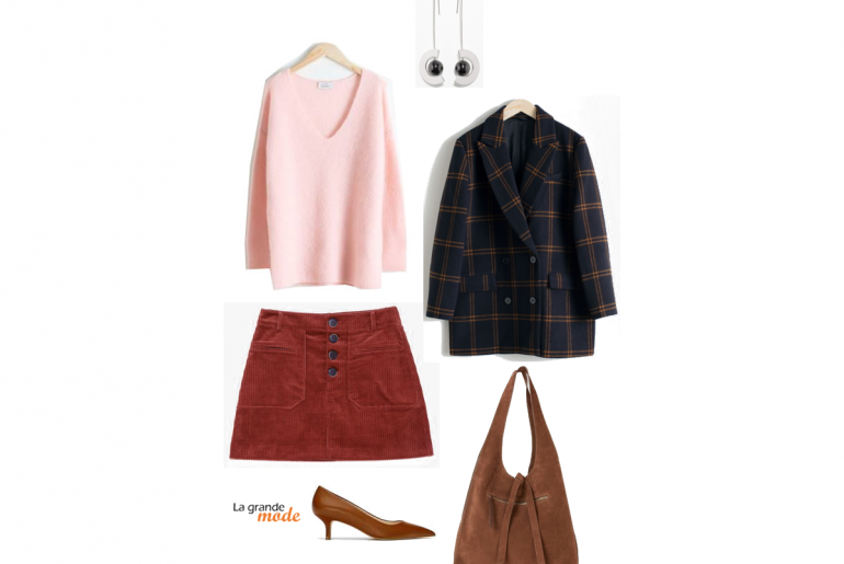 Jupe velours : la it-pièce de la saison La Grande Mode - Idée look avec une jupe velours - Tendance Mode Automne Hiver 2018
