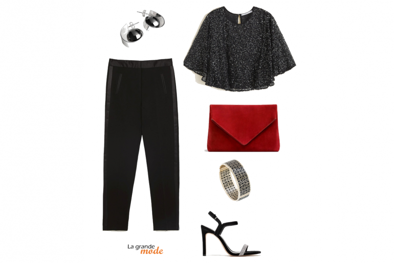 Sortons nos sequins ! La Grande Mode - Idée look avec un top à sequins - Tendance Mode Automne Hiver 2018