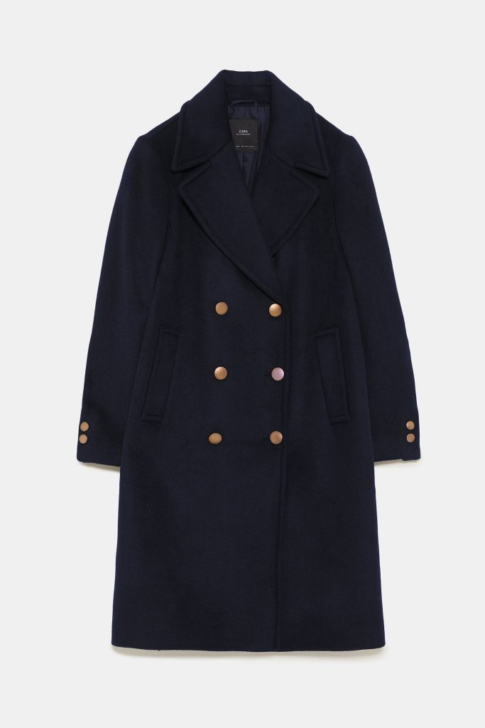 manteau bleu marine femme zara