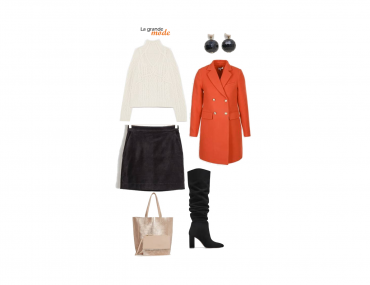 La Grande Mode - Idée look avec un manteau orange - Tendance Mode automne-hiver 2018