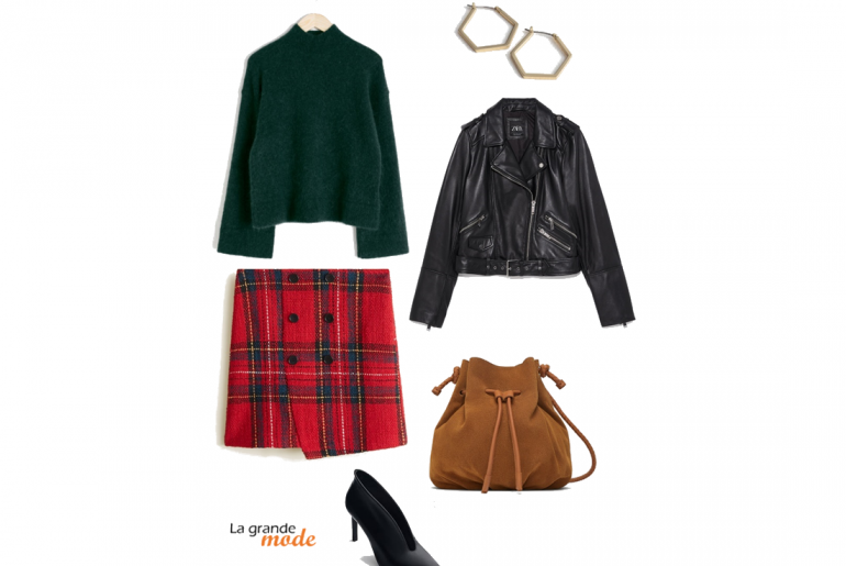 La Grande Mode - Idée look avec une jupe carreaux - Tendance Mode Automne Hiver 2018