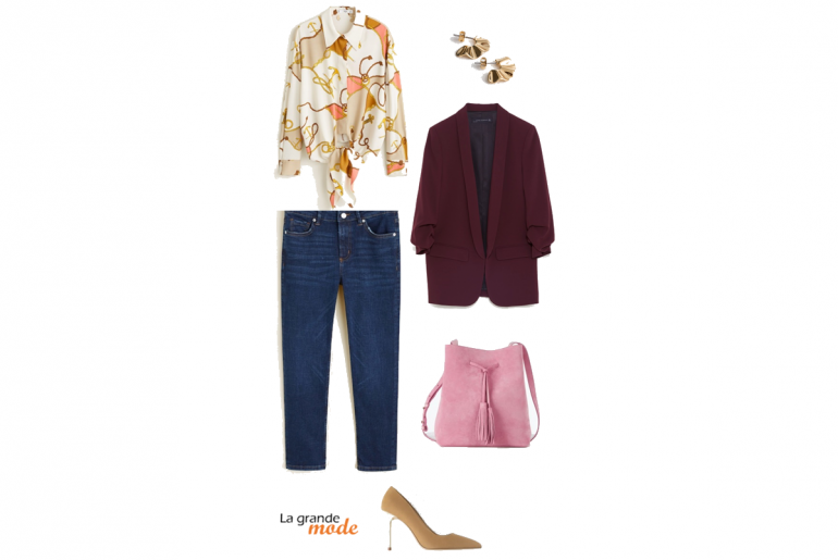 Chemise imprimé chaînes : tendre enchaînement… La Grande Mode - Idée look avec une chemise imprimé chaînes - Tendance Mode printemps été 2019 - SS2019