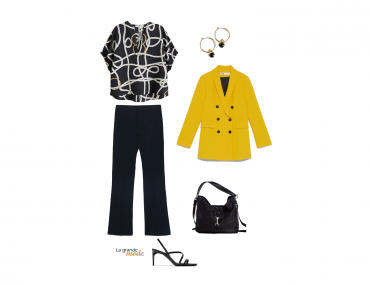 La Grande Mode - Idée look avec un blazer jaune - Tendance Mode Printemps été 2019 - SS2019