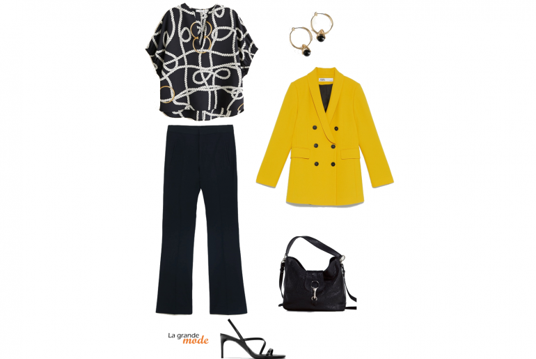 Un blazer sinon rien La Grande Mode - Idée look avec un blazer jaune - Tendance Mode Printemps été 2019 - SS2019