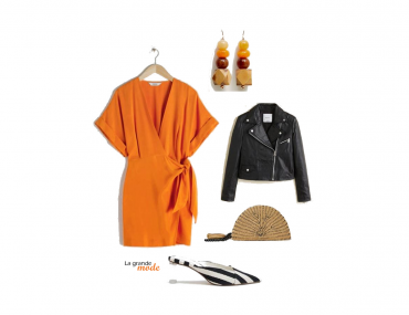 La Grande Mode - Idée look avec une robe orange - Tendance mode printemps été 2019