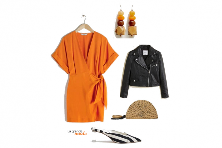 La Grande Mode - Idée look avec une robe orange - Tendance mode printemps été 2019