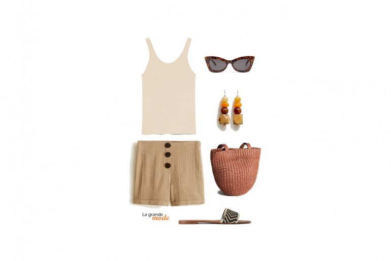 La Grande Mode - Idée look avec un short en lin - Tendance mode printemps été 2019 - SS2019