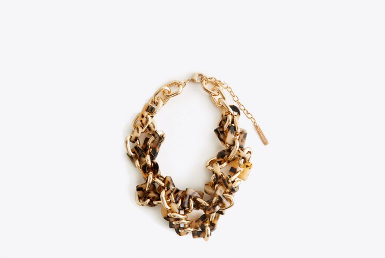 Collier écaille et chaînons Uterqüe