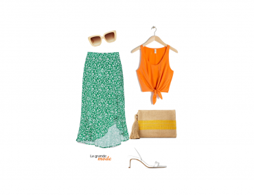 La Grande Mode - Idée look avec une jupe à fleurs - Tendance mode printemps été 2019 - SS2019