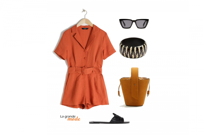 La Grande Mode - Idée look combishort et claquettes - Tendance mode - Printemps été 2019