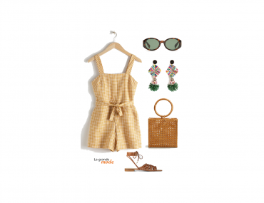 La Grande Mode - Idée look combishort et boucles d'oreilles pendantes - Tendance Mode printemps été 2019 - SS2019 - SS19