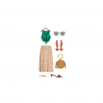 La Grande Mode - Idée look avec une jupe midi fleurie et un top noué - Tendance mode printemps été 2019