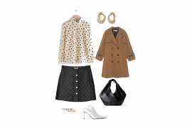 Quand la chemise en soie assagit avec classe la jupe en cuir La Grande Mode - Idée look avec une jupe en soie et une jupe en cuir - Tendance mode automne hiver 2019