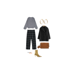 La Grande Mode - Idée look avec un pantalon à carreaux et des bottines dorées - Tendance mode automne hiver 2019